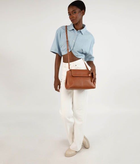 SAMOA Vegan Crossbody Bag - Vintage | Color: Beige - variant::vanilla