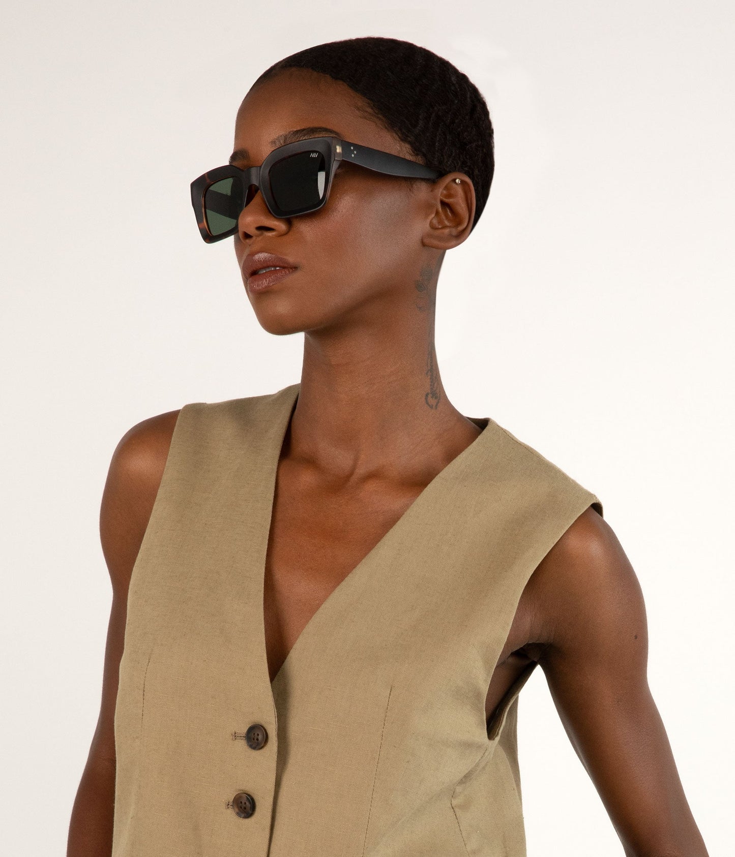 PIA Leopard Rectangle Sunglasses | Color: Leopard - variant::leopard