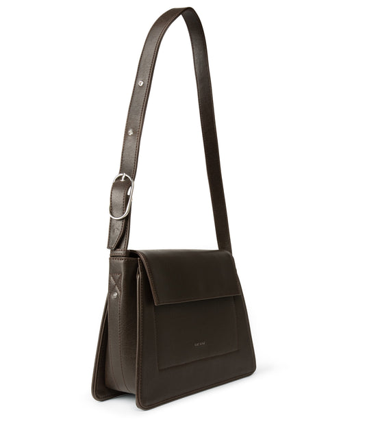 LEIA Vegan Shoulder Bag - Vintage | Color: Brown - variant::espresso