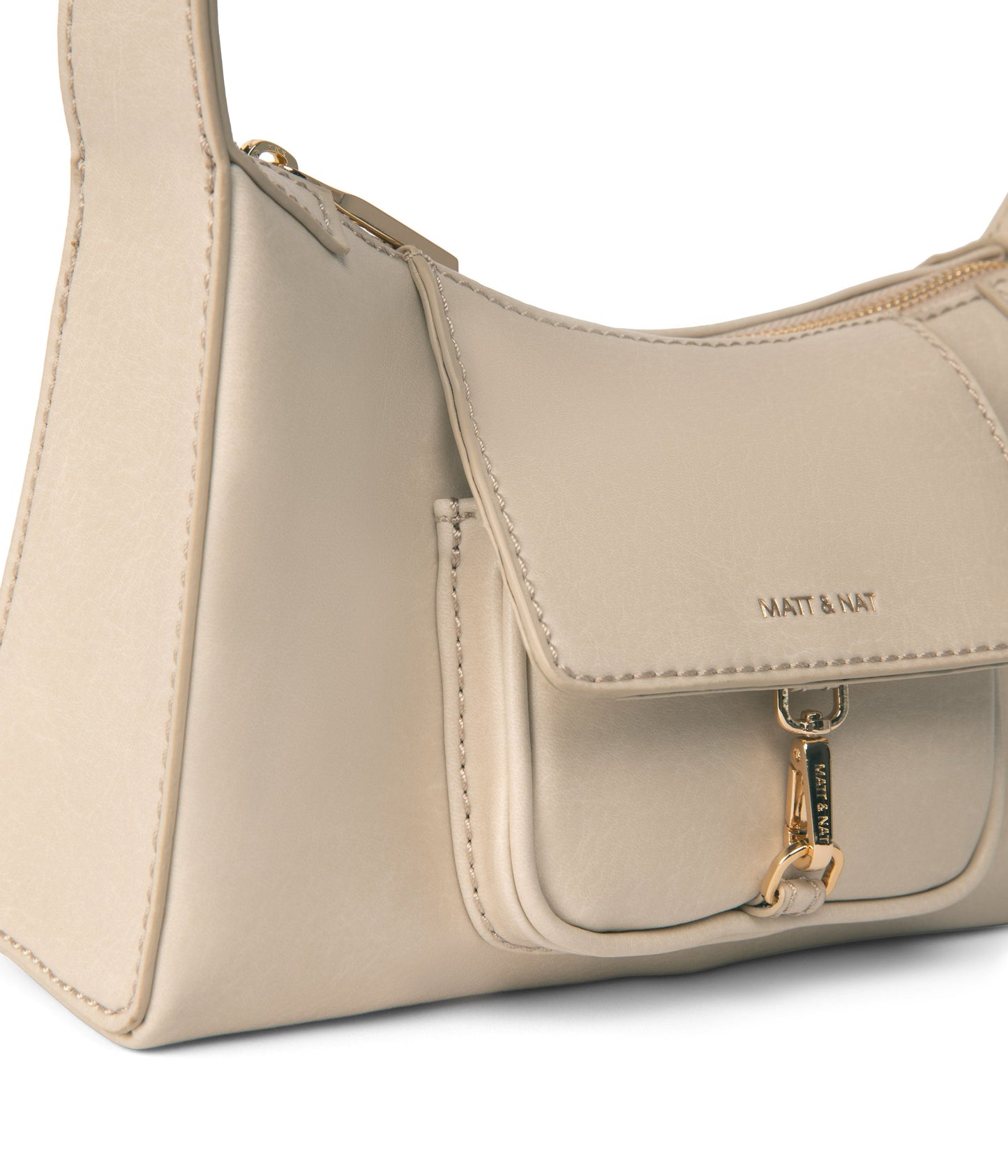 LOTI Vegan Shoulder Bag - Vintage | Color: White - variant::vanilla