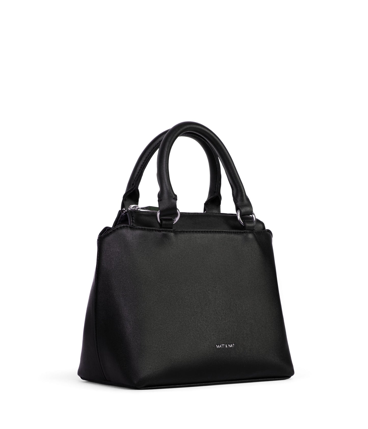 ATHENA Small Vegan Satchel - Sol | Color: Black - variant::black