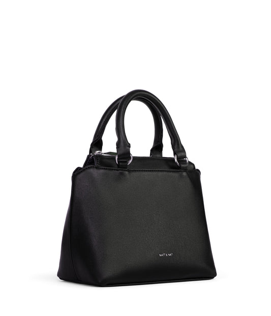 ATHENA Small Vegan Satchel - Sol | Color: Black - variant::black