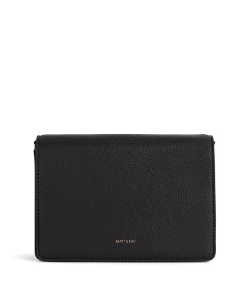 FRANCA Vegan Crossbody Bag - Grain | Color: Black - variant::black