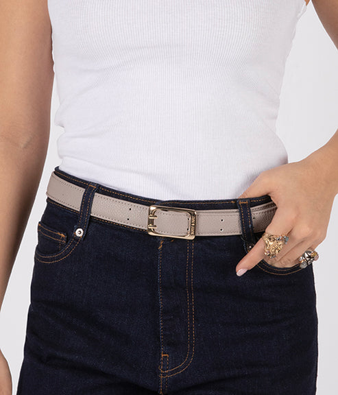 ZANA Vegan Leather Waist Belt - Purity | Color: Plateau - variant::plateau