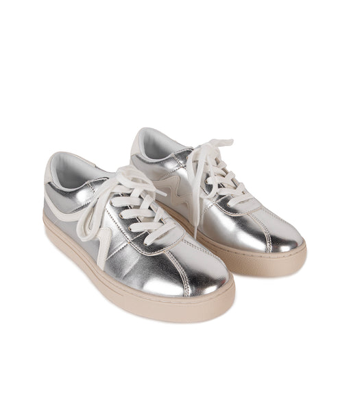 EIRA Women's Vegan Sneakers | Color: Silver - variant::silver