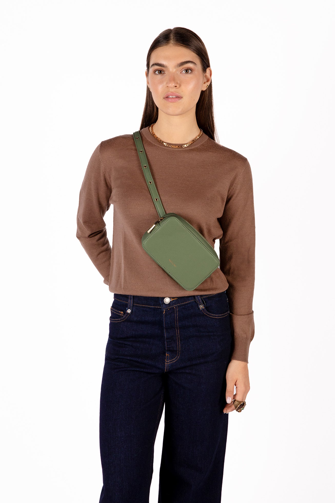 LARRA Vegan Belt Bag – Grain | Color: Olivine - variant::olivine