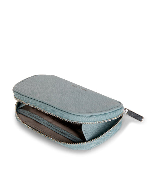 NADYA Vegan Card Holder – Grain | Color: Aquamarine - varian:: aquamarine