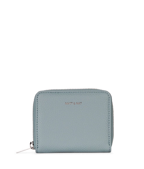 RUE Small Vegan Zip Wallet - Grain | Color: Aquamarine - variant::aquamarine