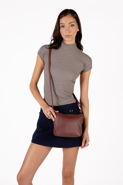 SAM Vegan Crossbody Bag - Grain | Color: Plateau - variant::plateau