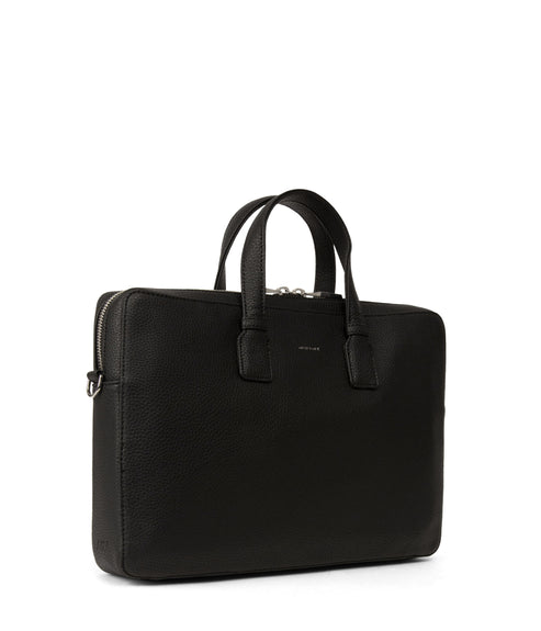 BELEM Vegan Briefcase - Grain | Color: Black - variant::black