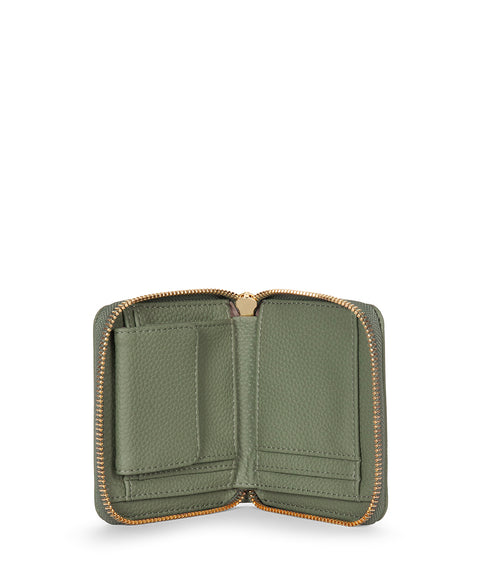 RUE Small Vegan Zip Wallet - Grain | Color: Olivine - variant::olivine