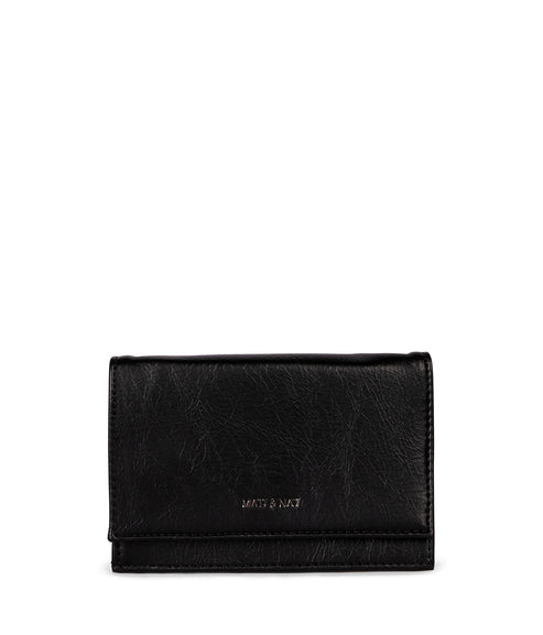 LORIS Vegan Card Holder - Grain | Color: Black - variant::black