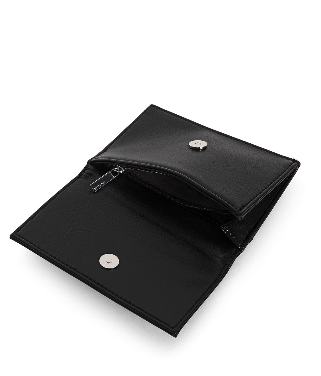 LORIS Vegan Card Holder - Grain | Color: Black - variant::black