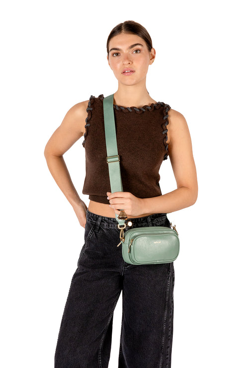 SOLEIL Vegan Crossbody Bag - Theme | Color: Glaze - variant::glaze