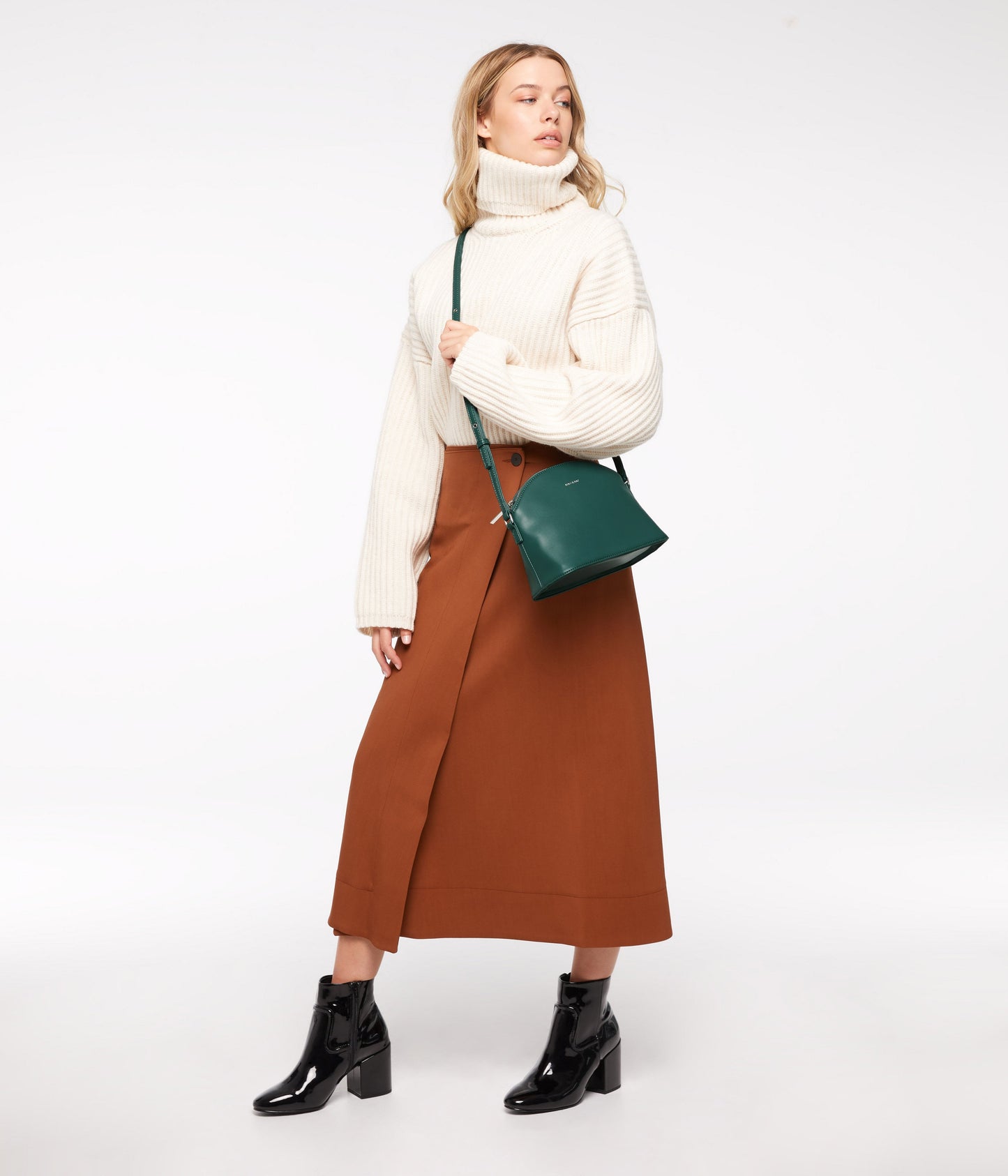 LEONA Vegan Crossbody Bag - Loom | Color: Red - variant::gala