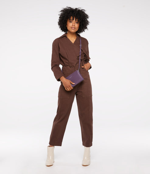 TRIPLET Vegan Crossbody Bag - Loom | Color: Purple - variant::mulberry