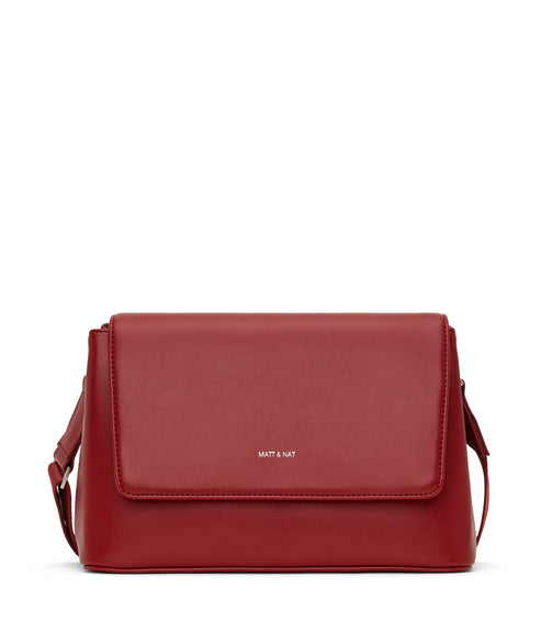 VIKA Vegan Crossbody Bag - Loom | Color: Red - variant::plum