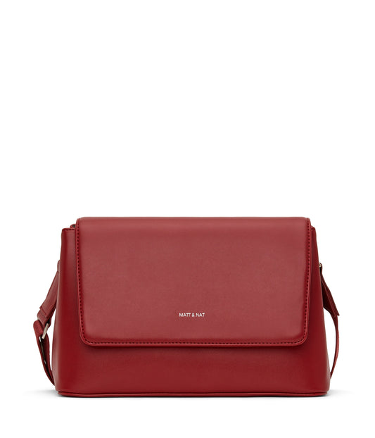 VIKA Vegan Crossbody Bag - Loom | Color: Red - variant::plum