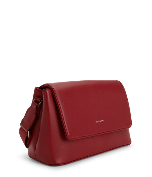 VIKA Vegan Crossbody Bag - Loom | Color: Red - variant::plum