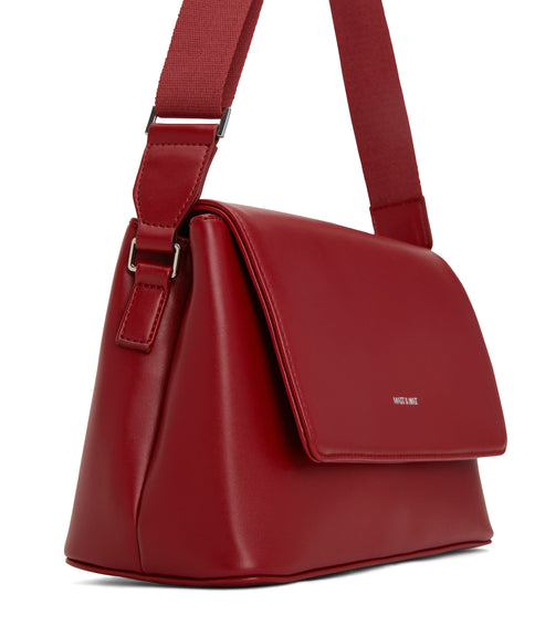 VIKA Vegan Crossbody Bag - Loom | Color: Red - variant::plum