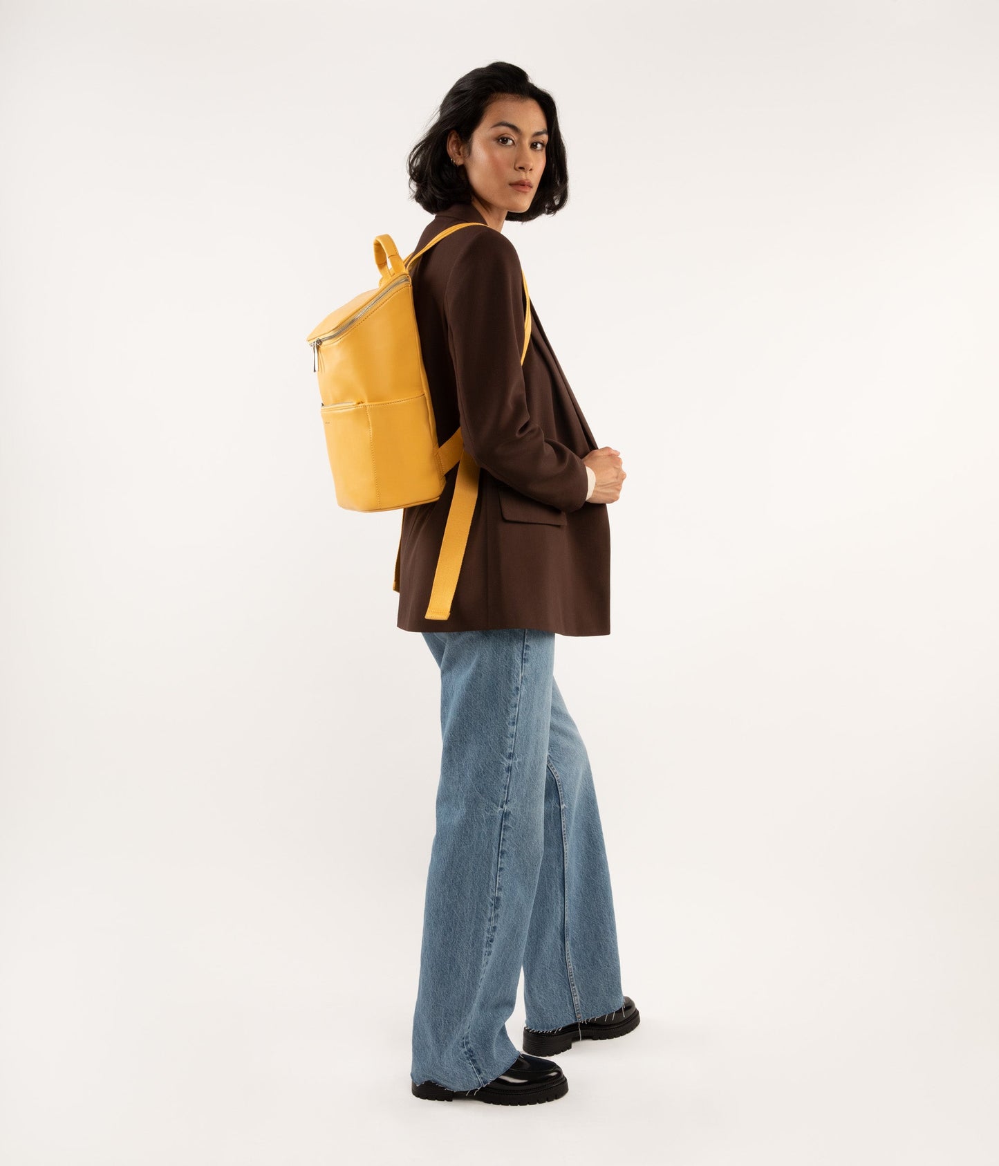 BRAVE Vegan Backpack - Loom | Color: Yellow - variant::citrine