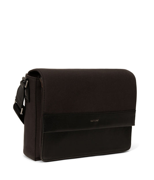 ANTON Vegan Messenger Bag - Canvas | Color: Black - variant::black