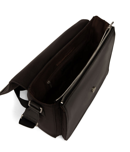 ANTON Vegan Messenger Bag - Canvas | Color: Black - variant::black