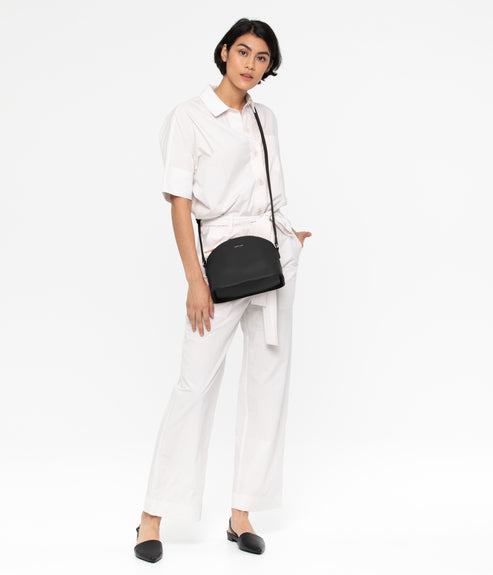 LEONA Vegan Crossbody Bag - Loom | Color: Black - variant::blackr