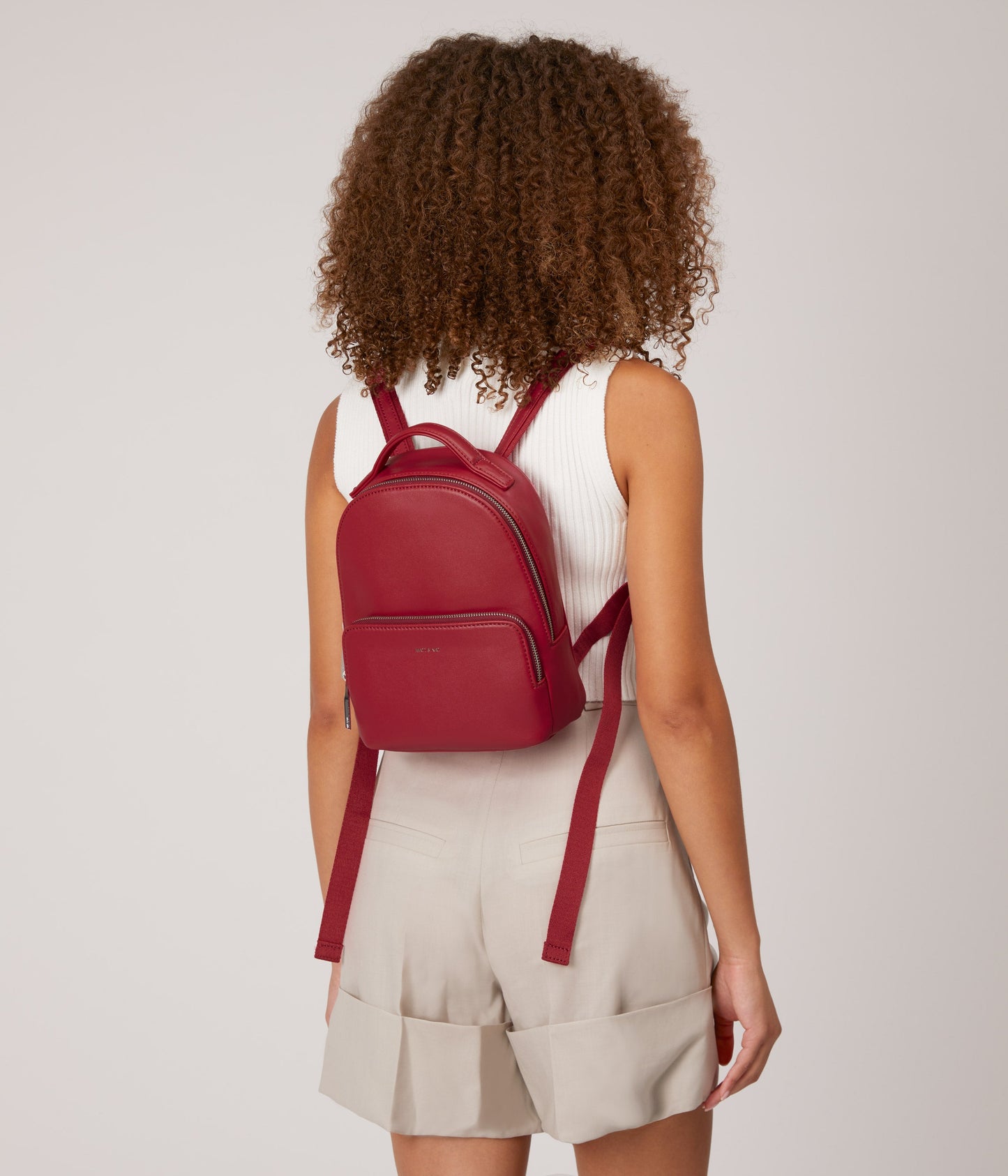 CAROSM Small Vegan Backpack - Loom | Color: Green - variant::parrot