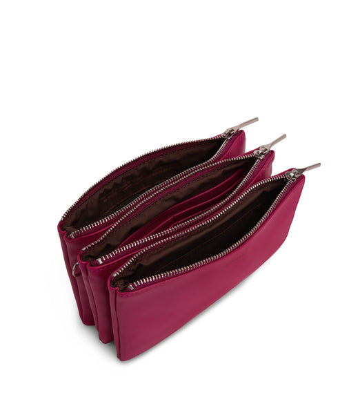 TRIPLET Vegan Crossbody Bag - Loom | Color: Pink - variant::tulip