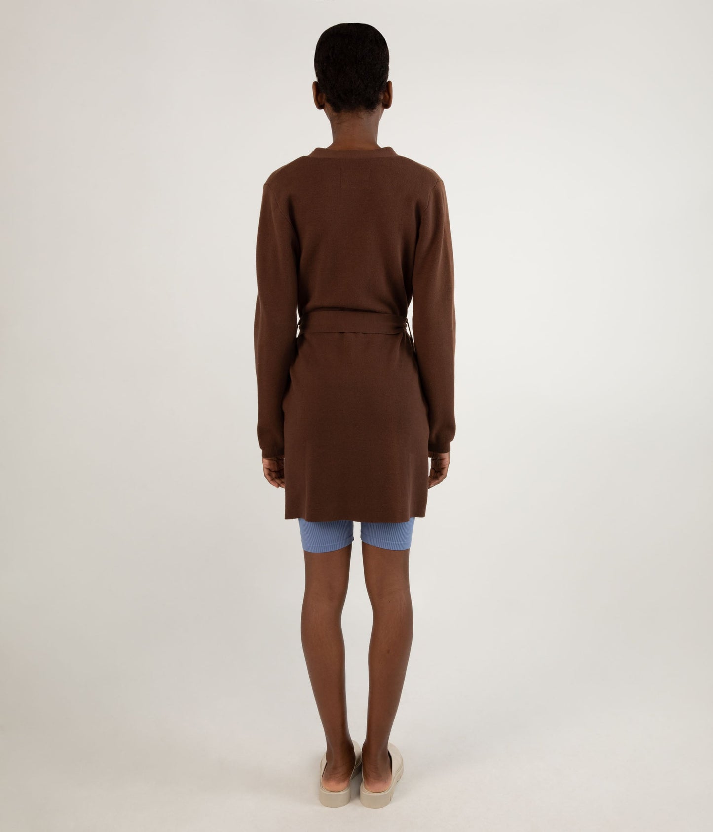 ADELAIDE Button Down Cardigan | Color: Brown - variant::chestnut