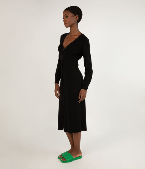 FRANEK Long sleeve button front longline cardigan | Color: Green - variant::sage