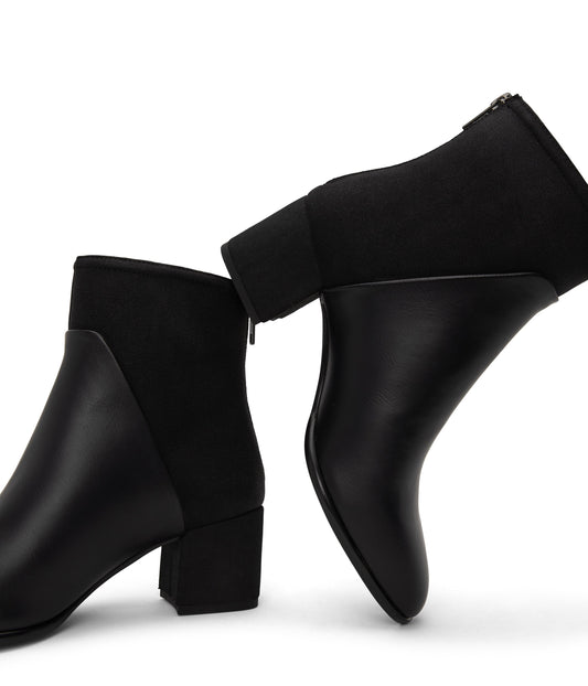 DEA Women's Vegan Mid Heel Boots | Color: Black - variant::black