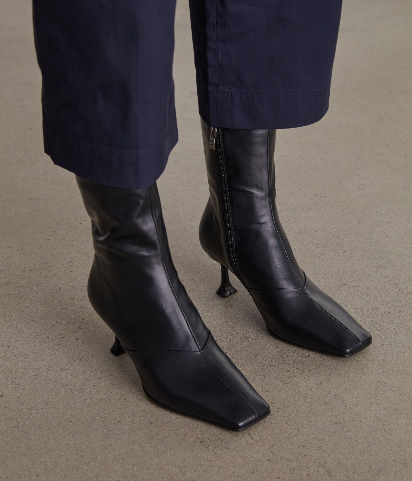 AMOUR Women's Vegan High Heel Boots | Color: Beige - variant::soy