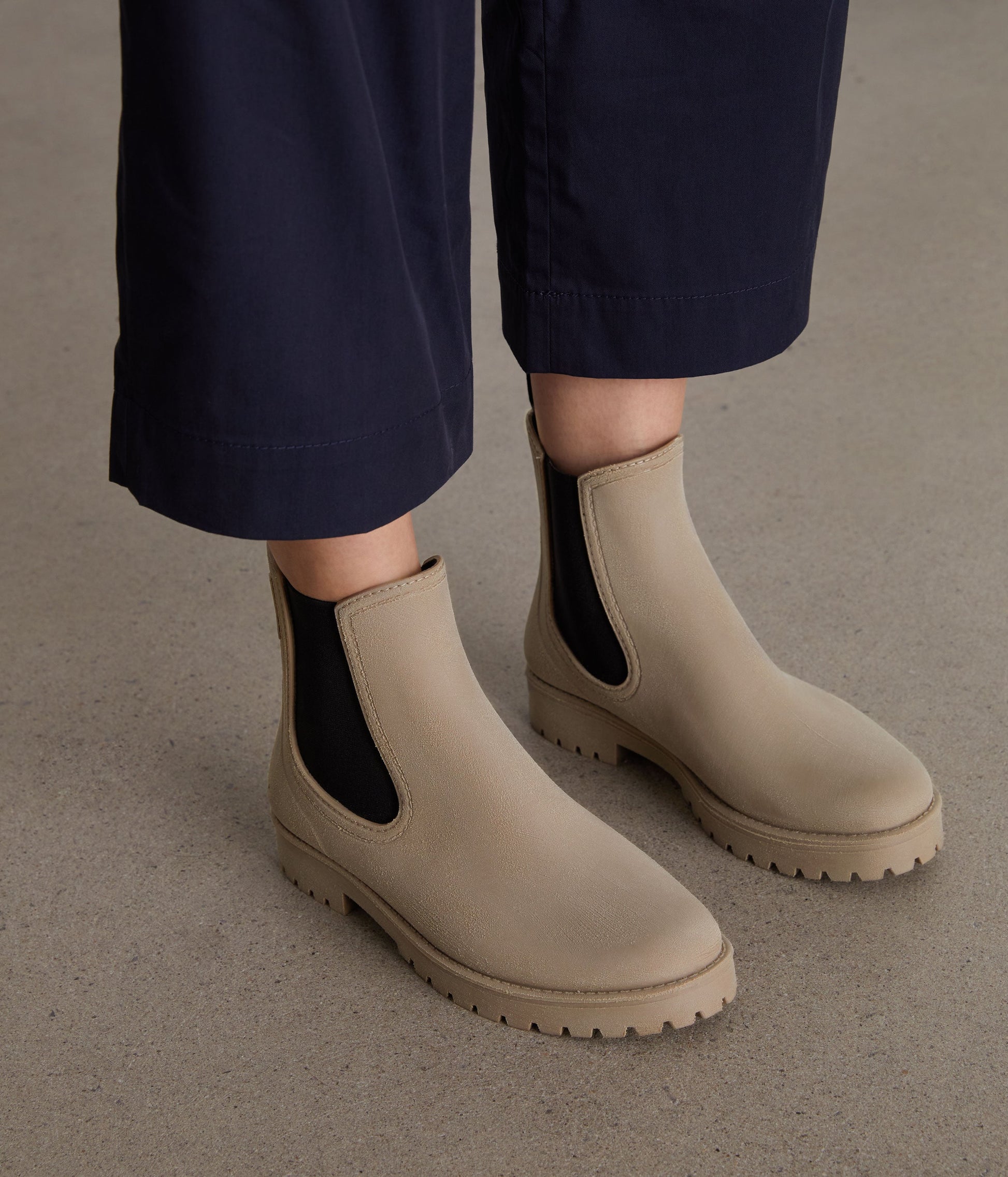 LANEY Women's Vegan Rain Boots | Color: Beige - variant::matsoy