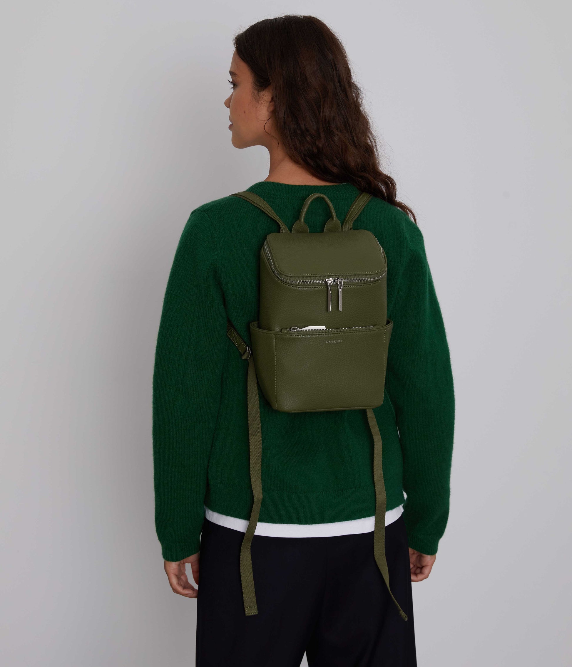 BRAVESM Small Vegan Backpack - Purity | Color: Green - variant::meadow
