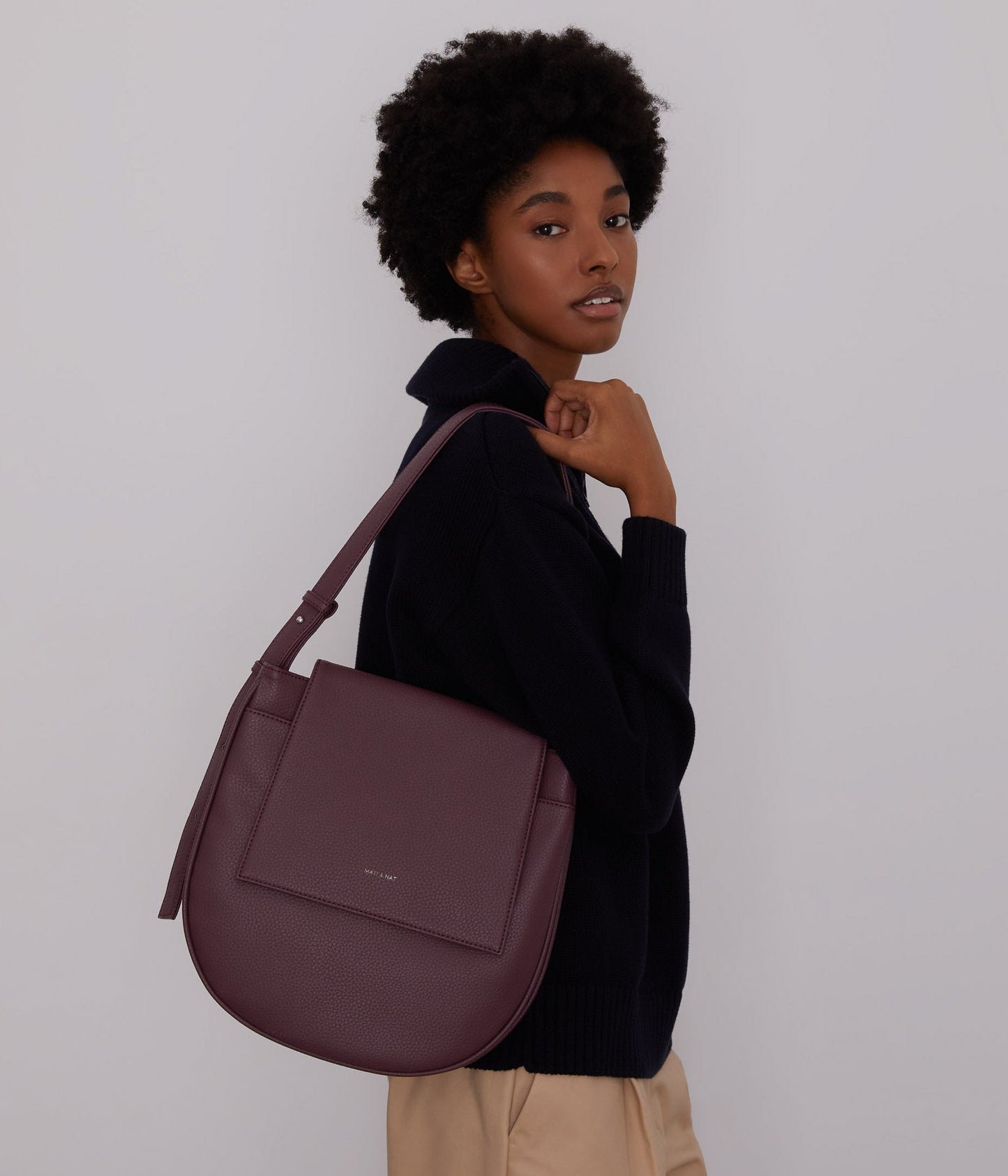 MATCH Vegan Shoulder Bag - Purity | Color: Purple - variant::moon