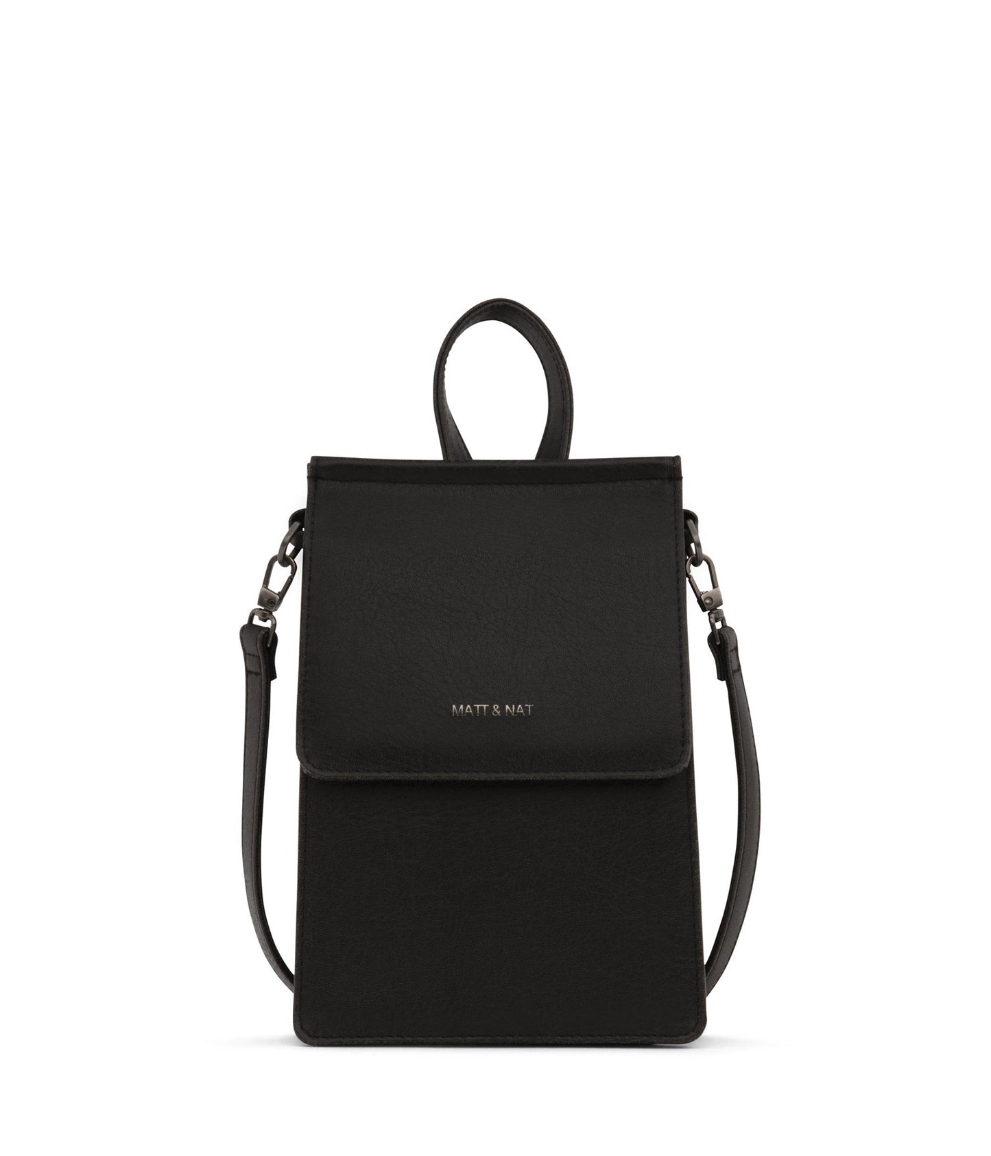 THESSA Vegan Crossbody Bag - Vintage | Color: Black - variant::black