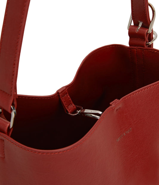 AZUR Vegan Bucket Bag - Vintage | Color: Red - variant::barn