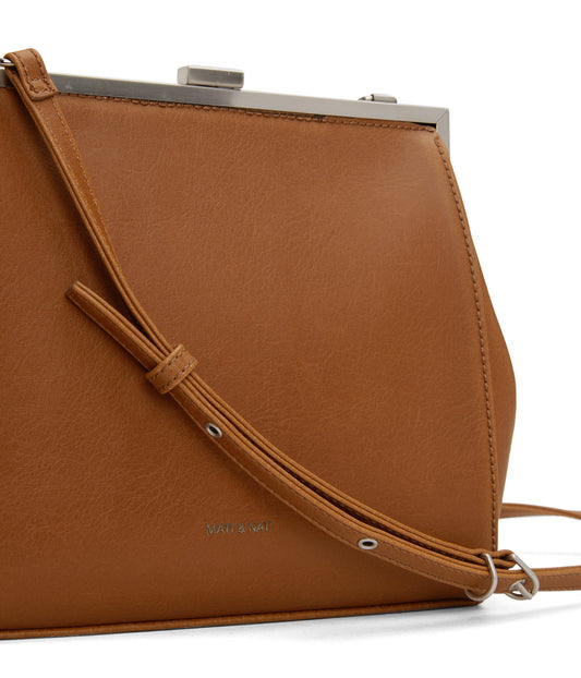 REIKA Vegan Frame Crossbody Bag - Vintage | Color: Brown - variant::chili