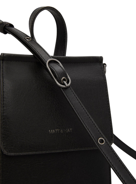 THESSA Vegan Crossbody Bag - Vintage | Color: Black - variant::black
