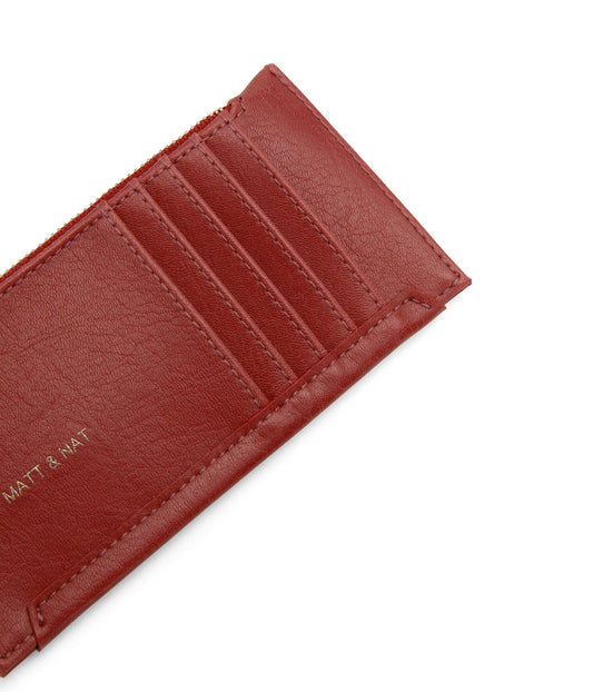 JESSE Slim Vegan Wallet - Vintage | Color: Red - variant::barn