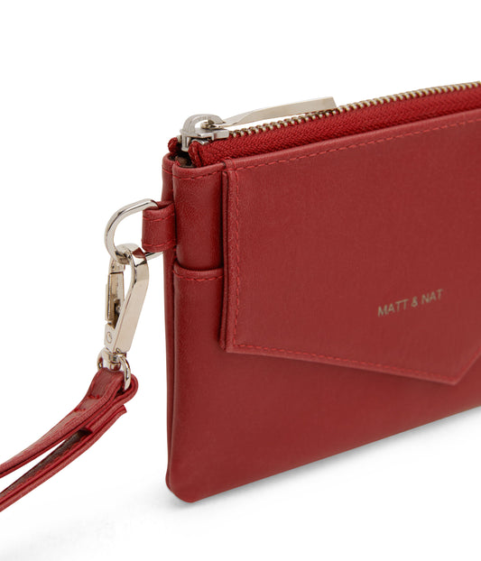 NIA SM  Small Vegan Wallet - Vintage | Color: Red - variant::barn