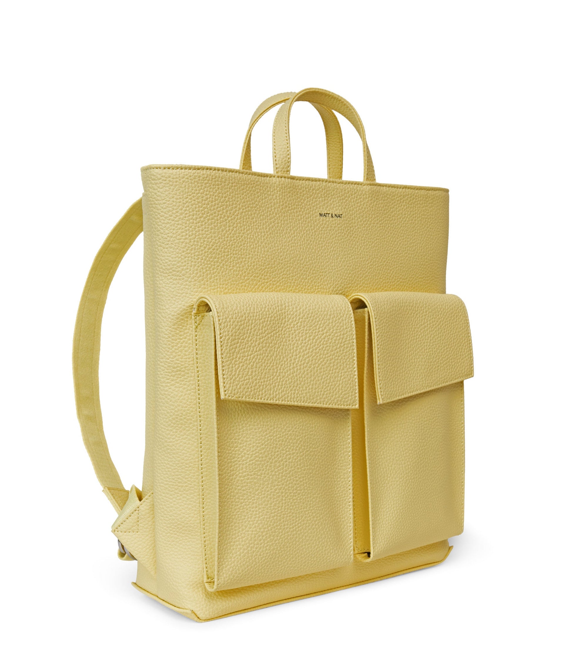 MYRON Vegan Backpack - Purity | Color: Yellow - variant::daffodil
