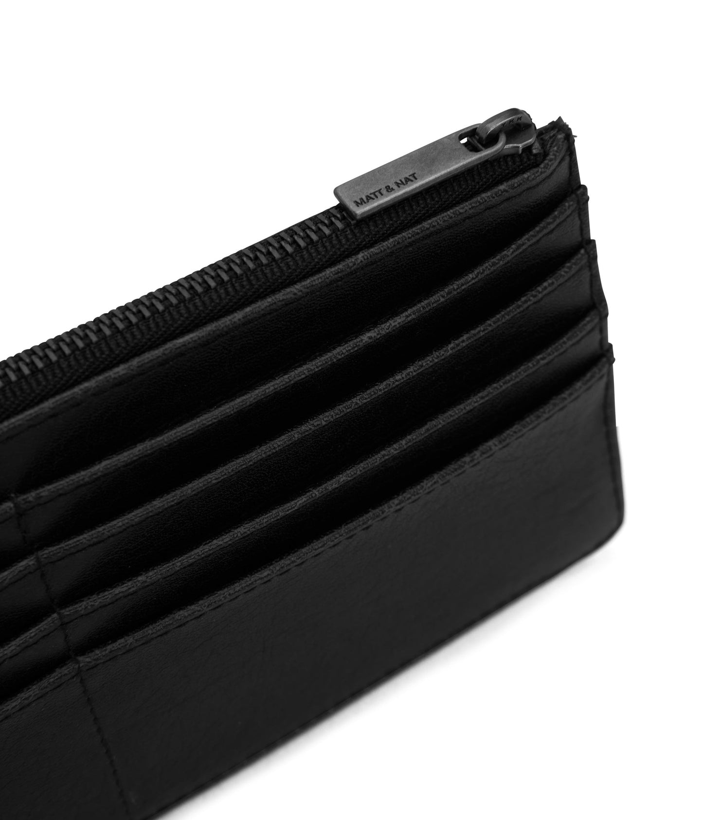PERLA Vegan Flat Wallet - Vintage | Color: Black - variant::black
