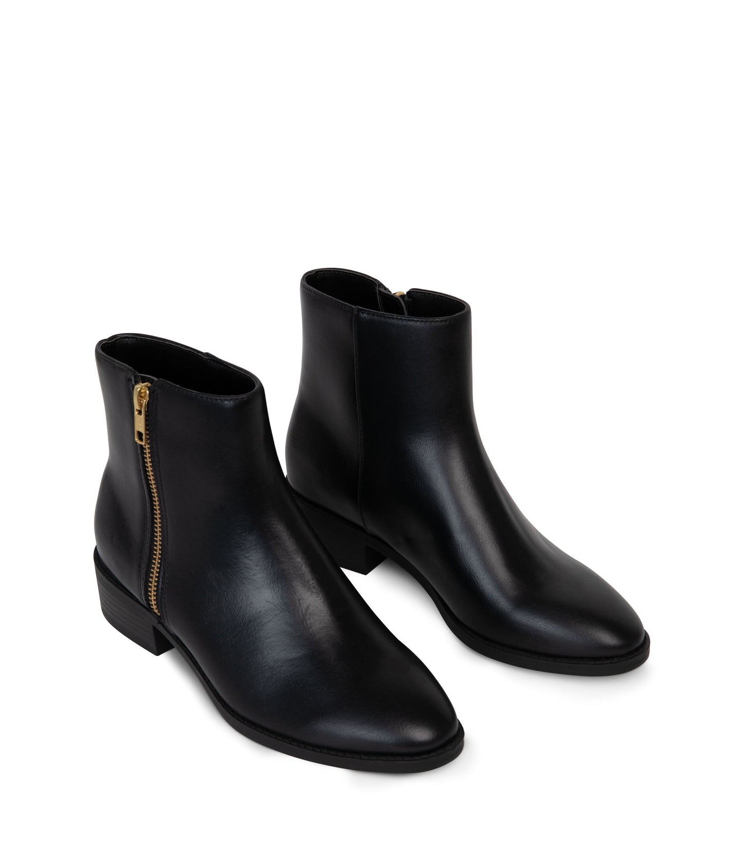 LIMAN Women's Vegan Flat Boots | Color: Black - variant::black