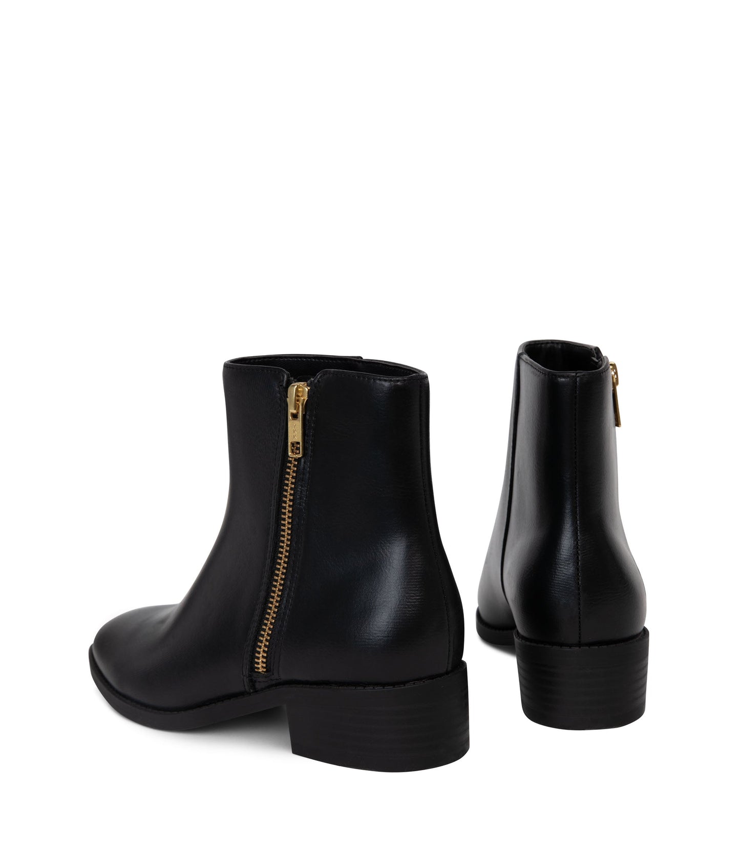 LIMAN Women's Vegan Flat Boots | Color: Black - variant::black