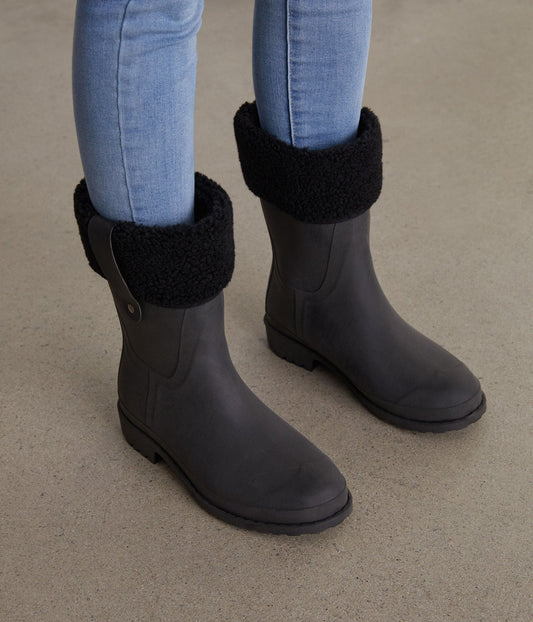 MARIA Women's Vegan Rain Boots | Color: Black - variant::black