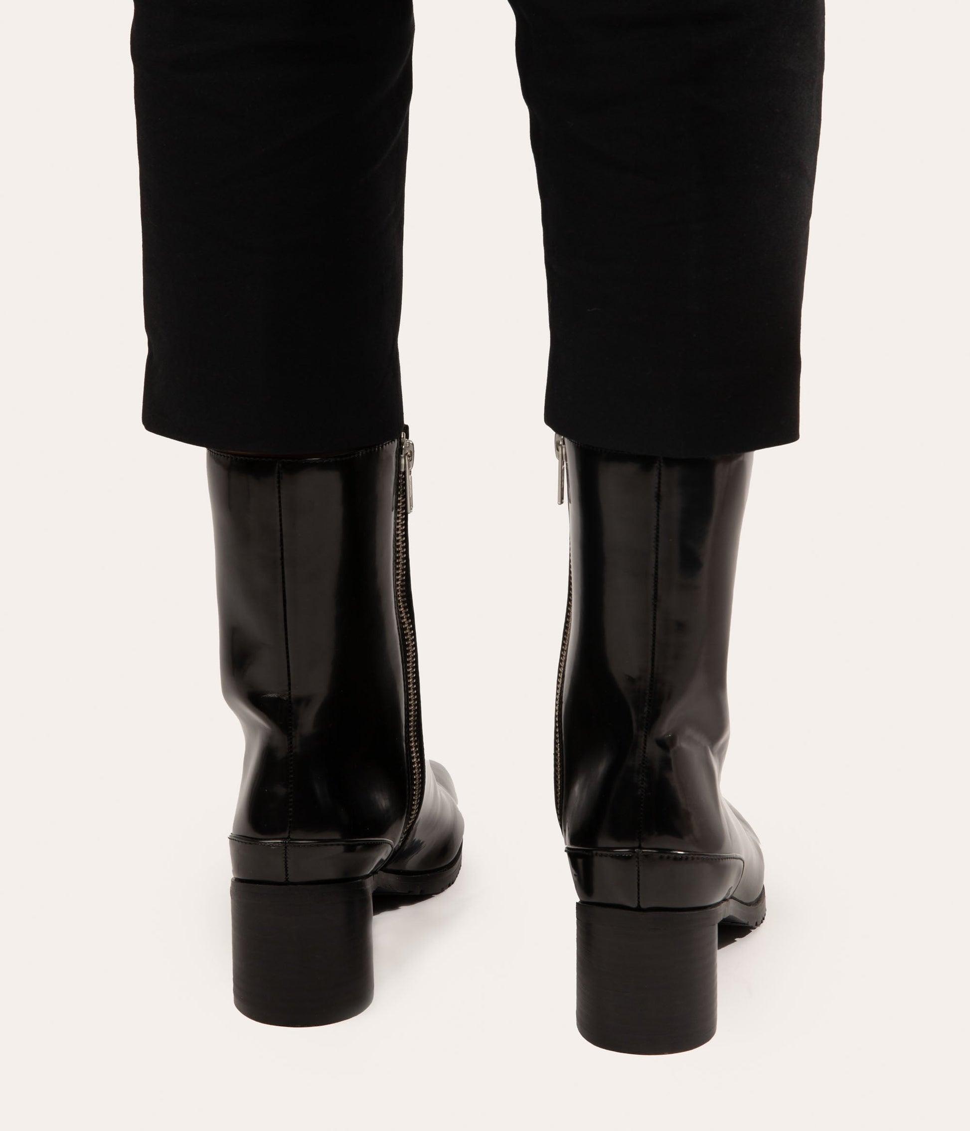LIAM Women's Vegan High Heel Boots | Color: Black - variant::black
