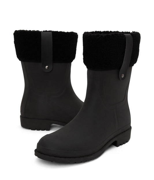 MARIA Women's Vegan Rain Boots | Color: Black - variant::black